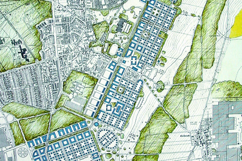 1993 gewannen SWW Architekten (Kay Sawadda, Hendrik Welp und Uwe Welp) den städtebaulichen Ideenwettbewerb der Expo-Siedlung.<br />