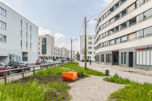 Den zweiten Bauabschnitt in der östlichen Wohnstadt prägt übliche Investoren­architektur.<br />