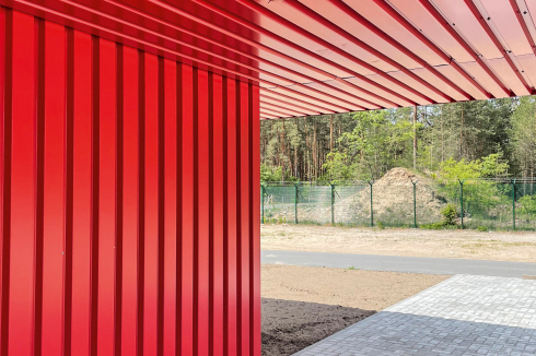 Die Haustypen sind teils nur zwanzig Quadratmeter klein. Haus A in seiner waldigen Nachbarschaft.<br />