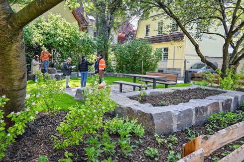 Der dritte realisierte Park am Eschenbruch im Zentrum Bochums ist etwa 240 Quadratmeter groß.<br />