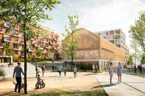 Zusammen mit asp Architekten entwickelt LXSY im Rahmen der IBA’27 StadtRegion Stuttgart das En-trée im Quartier „Der neue Stöckach“ mit unterschied-lichen Nutzungsarten und Wohntypologien. <br />