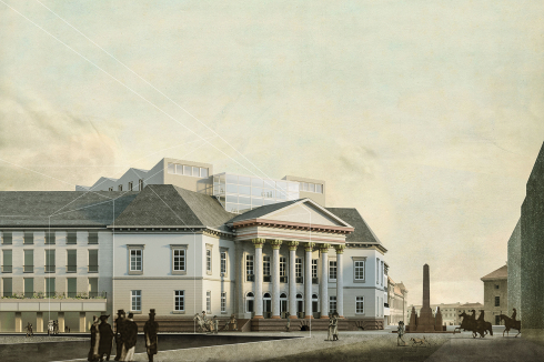 <span class="OffWhite"></span>PSD-Bank-Zentrale am denkmalgeschützten Rondellplatz in Karlsruhe (Lederer Ragnarsdóttir Oei, 2022)<br />