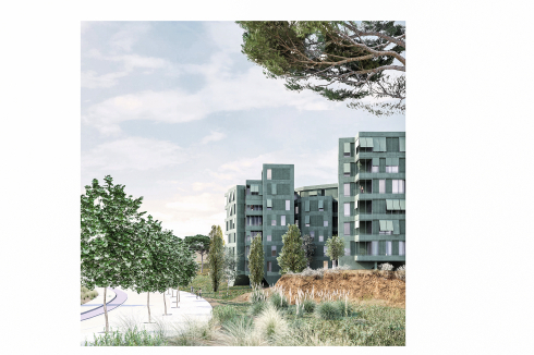 Aus dem Wettbewerb für 70 Sozialwohnungen in Montgat (Auftraggeber: IPSOL) gingen Bajet Giramé zweitplatziert. Ihr Entwurf aus lose platzierten Bauten folgt der Gartenstadt-Idee.<br />