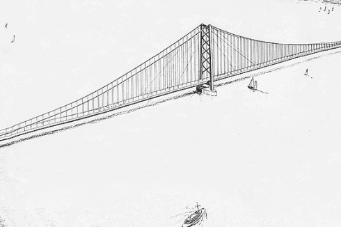 Brücke über den Bodensee (Visualisierung), 1963<br />