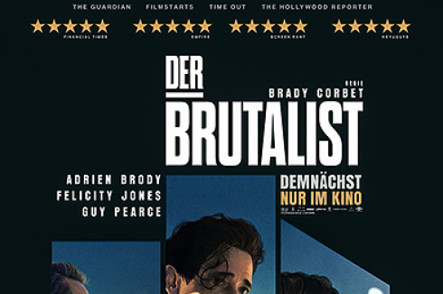 <strong>Der Brutalist</strong><br />Regie: Brady Corbet<br />mit Adrien Brody, Guy Pearce und Felicity Jones<br />Dauer: 3 Std. 34 Min.<br />Filmstart: 30. Januar<br />