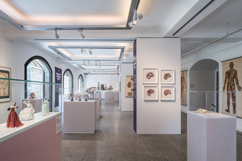 Der Wechselausstellungssaal im ersten Obergeschoss<br />