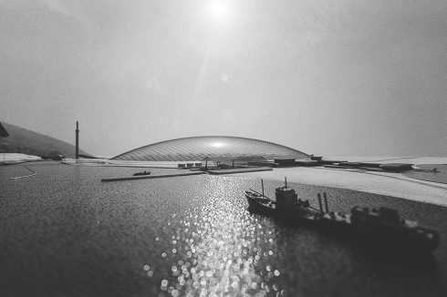 ... und in Kooperation mit Ewald Bubner, Atelier Warmbronn, Kenzo Tange + Urtec, Ove Arup &amp; Partners: Stadt in der Arktis (1971).<br />