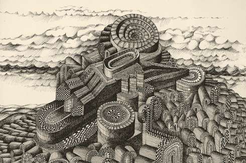 Darunter: Die freie Arbeit von Michael Kny, Sächsisches Babel, 1981<br />