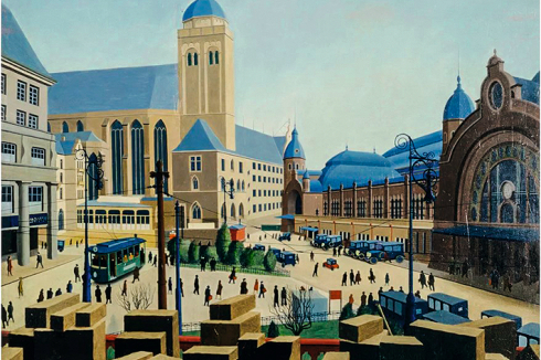Carl Grossberg, Vorplatz des Kölner Hauptbahnhofs (1927)<br />