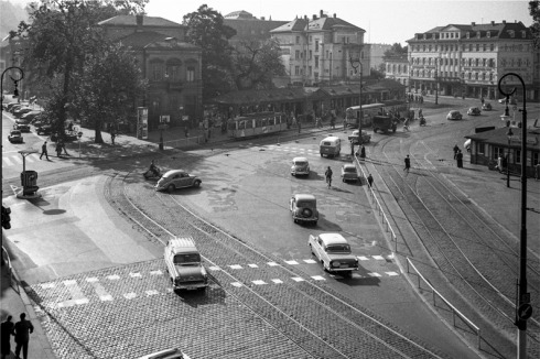 1958: Heidelberg, Bismarckplatz<br />