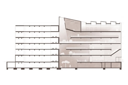 Der Neubau wird teils von oben belichtet.<br />