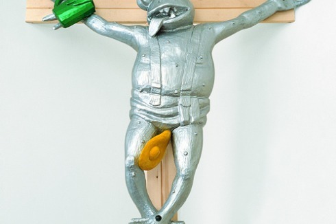 "Zuerst die Füße" (1991) wurde 2008 anlässlich eines Papstbesuchs aus einem Bozener Museum entfernt.<br />