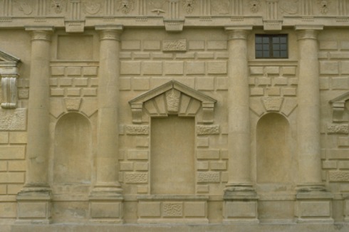 Fassade im Cortile d'Onore des Palazzo Te (1525-35) in Mantua von Giulio Romano<br />