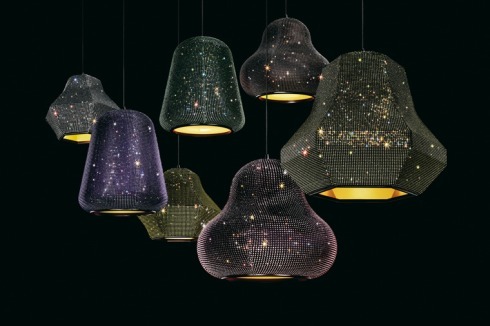 Swarowski-Kristalle über und über - Leuchtenkollektion "Sparkle Shady" von Jaime Hayón<br />