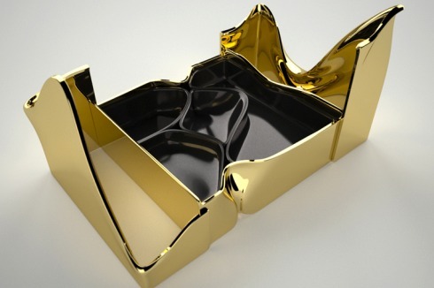 In Anlehnung an „precious boxes“ aus dem 17. Jhdt. entstand für Phillips de Pury eine Serie Schmuckschatullen (2008).<br />