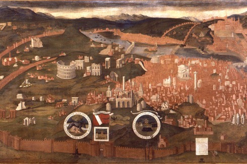 Anonimo Romano (Kopie von Francesco Rosselli): Ansicht von Rom (1534-1540)<br />