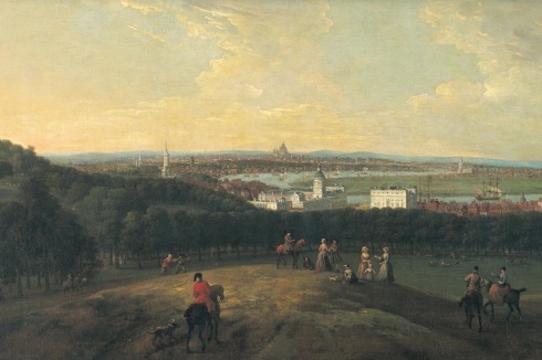 Peter Tillemans: London vom Greenwich Park (1718)<br />