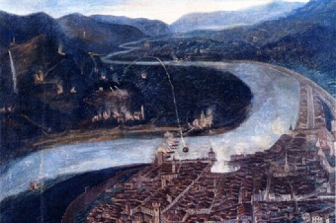 Bernardino Zambaiti: Bombardierung von Trient (1703)<br />