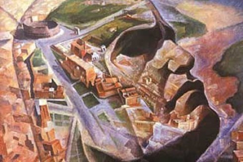Portrait von Mussolini, A. Gauro Ambrosi, 1938<br />