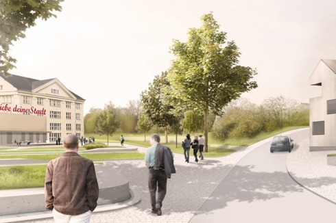 Und rücken mit einer einheitlichen Straßenpflasterung auch die Aufenthaltsqualitäten für Fußgänger in den Vordergrund.<br />