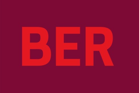 Den von der International Air Transport Association vergebenen IATA-Code „BER“ stilisierten die Grafiker zum Bildzeichen.<br />