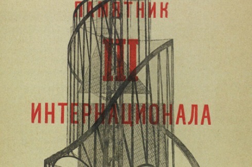 1919/20 entwarf Tatlin das legendäre Turm-Monument „Denkmal der III. Internationale“.<br />