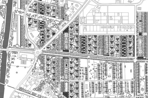 "Ein Modell der modernen Stadt, das [...] eine verdichtete Gartenstadt darstellt, in der Freiräume, öffentliche Anlagen und Vegetationsstrukturen den Fokus städtischer Entwicklung bieten"<br />