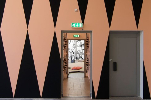 "Las Vegas at 5 pm", Wandmalerei, SMART Project Space Amsterdam, 2009<br />