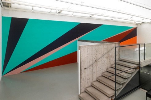 "Flucht in den Norden", Wandmalerei, Kunsthalle Wilhelmshaven, 2011<br />