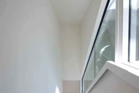 Um den Patio läuft die gemeinsame Treppe.<br />