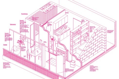 ifau und Jesko Fezer (Berlin) machen "die kleine Wohnung" zum Thema. In einem effizient erschlossenen Hochhaus kann die Kernwohnung um flexible Räume erweitert werden.<br />