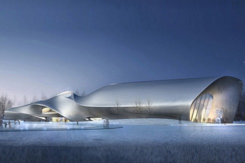 Eine 200 Meter lange Skulptur aus Holz entwarfen MAD für die nordchinesische Metropole Harbin.<br />