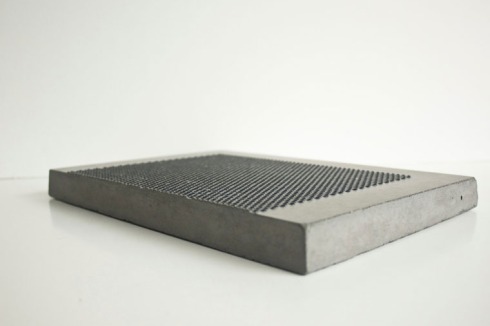 Beton anthrazit, Glasperlen 3 mm.<br />