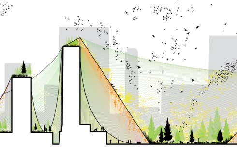 Zwischen den Neztmaschen und Häuserschluchten sollen sich Flora und Fauna entwickeln und die Stadt zurückerobern.<br />