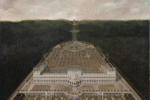Rymer van Nickelen, Blick über die Schlossanlage bis zum Oktogon<br />