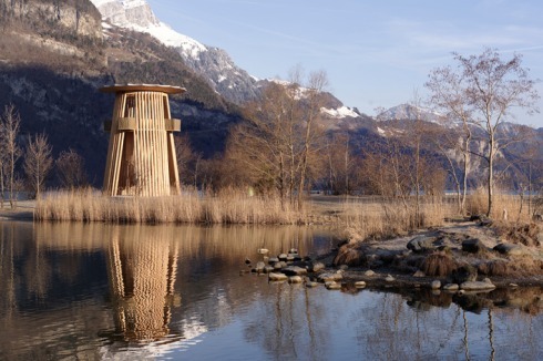 Reussdeltaturm von Gion A. Caminada in Seedorf, Schweiz (2012)<br />