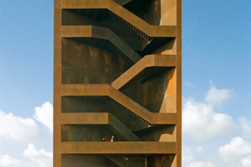 Landmarke "Rostiger Nagel" von Stefan Giers und Susanne Gabriel im Lausitzer Seenland (2008)<br />