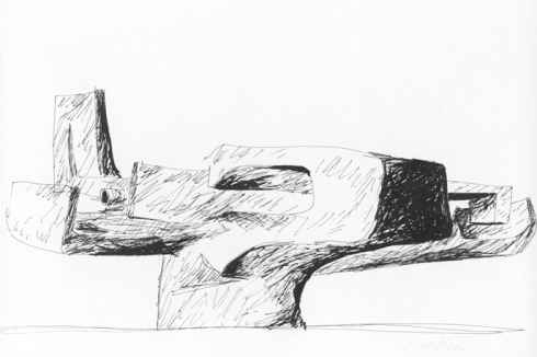 "Hausskulptur", Zeichnung (1959)<br />