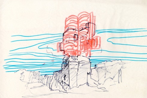 "Tower", Zeichnung (1964)<br />