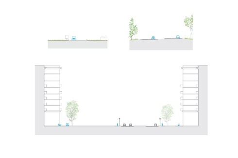 Der motorisierte Verkehr gewinnt an Bedeutung: Autostrada (1924) und Autobahn (1933). Drei Fahrstreifen für jede Richtung auf der Stalinallee, Berlin (1948).<br />