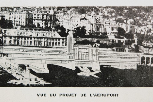 Flughafenstudie für Monaco, 1945<br />