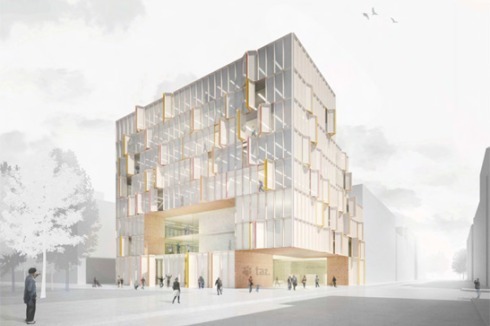 "Die Fassade als Kommunikationszone zwischen den Geschossen wird vom Nutzer positiv bewertet."<br />