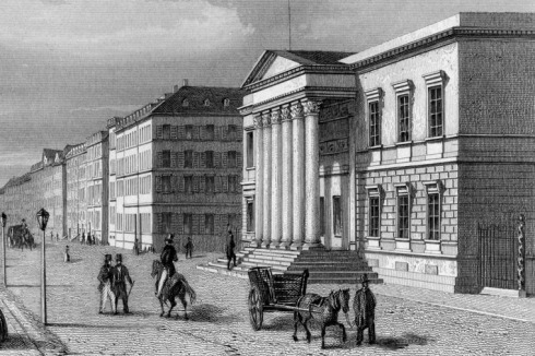 Die alte Stadtbibliothek in Frankfurt am Main, 1820-25 errichtet von Johann Friedrich Christian Heß, ...<br />