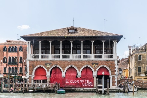 Canal Grande, Campo della Pescaria, Protest gegen den Ausverkauf der Stadt<br /><br /><br />