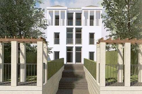 Brauerstr. 2/Neubau mit Stadtvilla zur Alten Fahrt; Lelbach GmbH/Franco Stella<br />