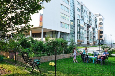 Anwohner in ihrem Gartengehege<br />
