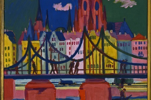 Ernst Ludwig Kirchner, Der Frankfurter Dom, 1926, Öl auf Leinwand, 80,7 x 70,5 cm, Kunstmuseum Bonn<br />