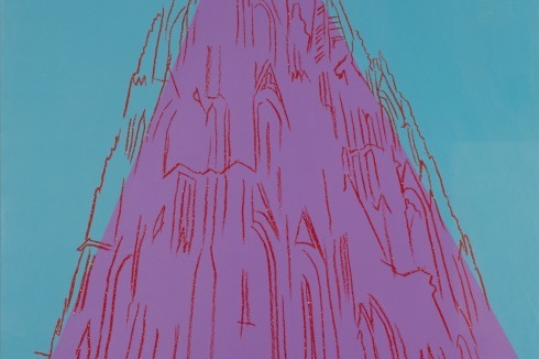 Andy Warhol, Kölner Dom, 1980, Serigraphie und Acryl mit Diamantenstaub auf Leinwand, 125 x 105 cm, © 2014 The Andy Warhol Foundation for the Visual Arts, Inc. / Artists rights Society (ARS), New York, Stadtmuseum, Köln<br />