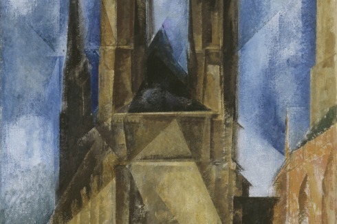 Lyonel Feininger, Marienkirche zur Abendstunde, 1930, Öl auf Leinwand, 100,7 x 85 cm, Bayerische Staatsgemälde-sammlungen – Pinakothek der Moderne, München, © VG Bild-Kunst, Bonn 2014<br />