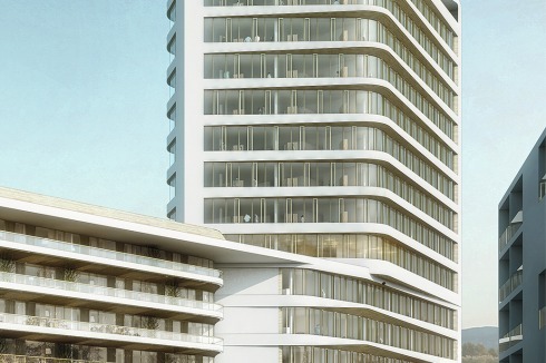 Projekt Hochhaus Baumkirchen Mitte, München-Baumkirchen, Patrizia mit UN Studio <br />